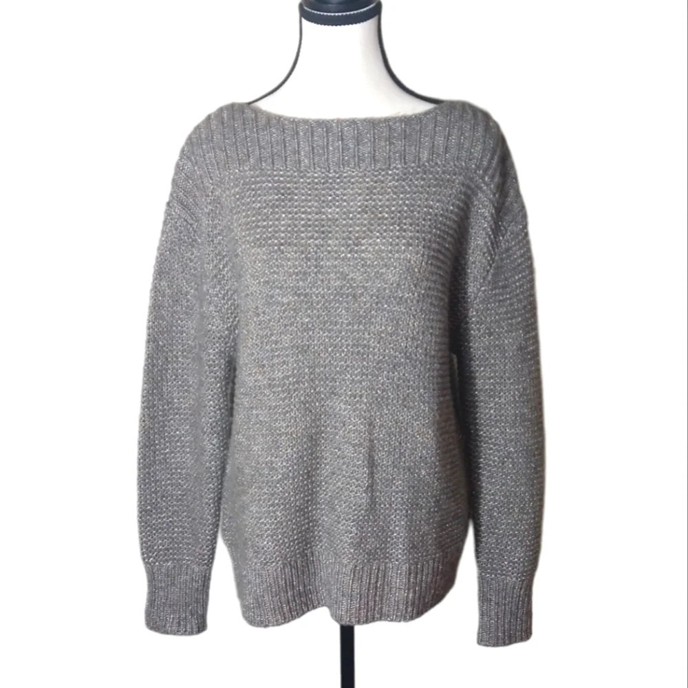 Tommy Bahama wool blend shimmer metallic knit sweater size Medium